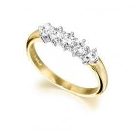 5 Stone Eternity Ring