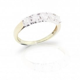 9ct Yellow Gold Diamond Eternity Ring