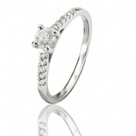 Solitaire Diamond Ring Round Cut
