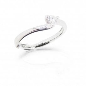 9ct White Gold Diamond Ring