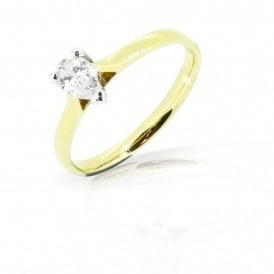 Pear Cut Solitaire Diamond Ring