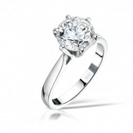 Round Tiffany Setting Diamond Ring