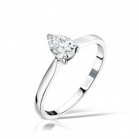 Pear Solitaire Diamond Ring