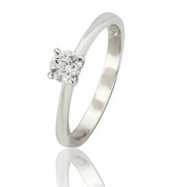 Solitaire Diamond Ring Round Cut