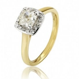 Cluster Diamond Ring Cushion Cut