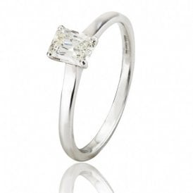 Solitaire Diamond Ring Radiant Cut