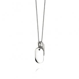 Fred Bennett Stainless Steel Dog Tag Necklace N2686