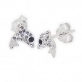 CLEAR STONE DOLPHIN STUD