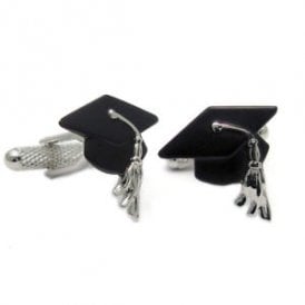 Onyx Art Graduation Cap Cufflinks CK545