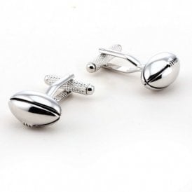Onyx Art Rugby Ball Cufflinks CK70