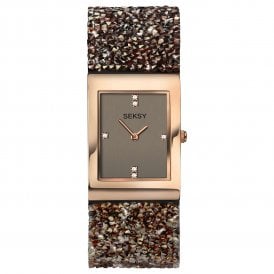 Seksy Rocks Brown Swarovski Ladies Watch 2580