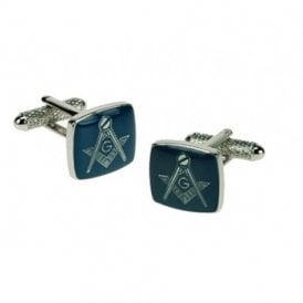 Onyx Art Blue Masonic Cufflinks CK730