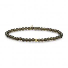 Sparkling Jewels Smokey Quartz Saturn Gold Bracelet