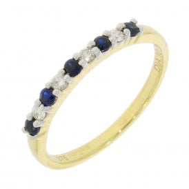 Diamond and Sapphire Eternity Ring