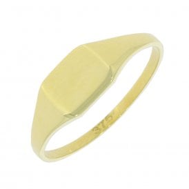 Yellow Gold Plain Signet Ring