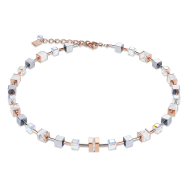 Coeur de Lion Swarovski Crystals & Howlite Rose Gold Necklace