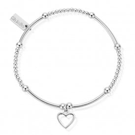 ChloBo Cute Mini Open Heart Silver Bracelet SBCM007
