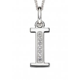 Sterling Silver Letter I Necklace P4731C