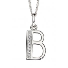 Sterling Silver Letter B Necklace P4724C