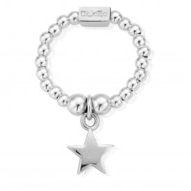 ChloBo Silver Mini Star Ring SRM2806