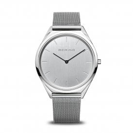 Bering Mens Ultra Slim Polished Silver Watch 17039-000