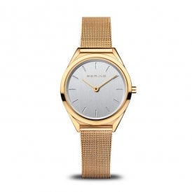 Bering Ladies Ultra Slim Polished Gold Watch 17031-334