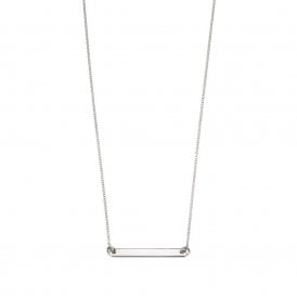 Silver ID Bar Necklace N4044