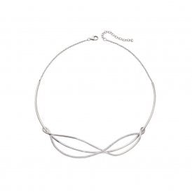 Sterling Silver Sculptural Design Necklace N4202C