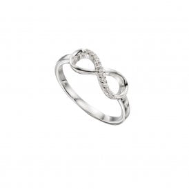 Clear Cubic Zirconia Pave Infinity Ring R3383C