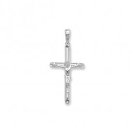 Silver Hollow Crucifix Pendant SP218B
