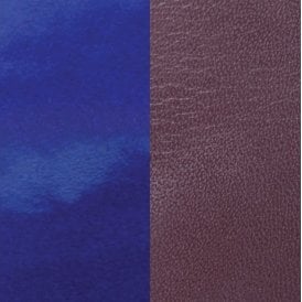 Les Georgettes Round Blue and Plum Pendant Leather