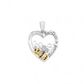 Heart Pendant With Bumblebee SP422C