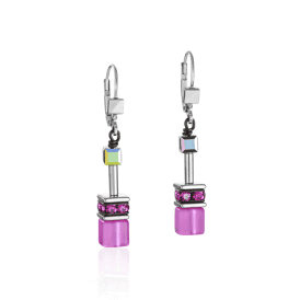 Coeur De Lion Geocube Pink Earrings 2838201520