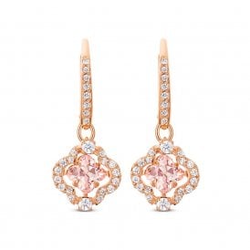 Swarovski Una Pink Clover Pierced Earrings 5516477