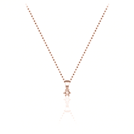 Rose Plated Cubic Zirconia Pendant
