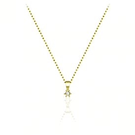 Yellow Gold Plated Cubic Zirconia Pendant