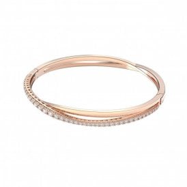 Swarovski Hyperbola White and Rose Gold Bangle 5620552
