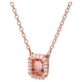 Swarovski Una Octagon Cut Pink Necklace 5614933