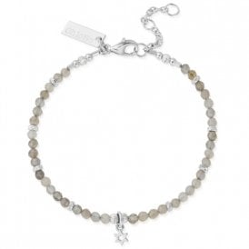 ChloBo Star Ruler Silver & Labradorite Beaded Bracelet SBLMC305