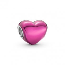 Pandora Metallic Pink Heart Charm 799291C03