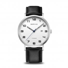 Bering Titanium White Dial With Date Window Watch 18640-404