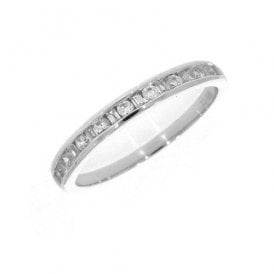 9CT White Gold Eternity Diamond Ring
