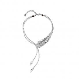 UNOde50 Silver Plated Feather Necklace COL1306MTL0000U