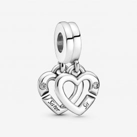 Pandora Linked Sister Hearts Split Dangle Charm 799538C01