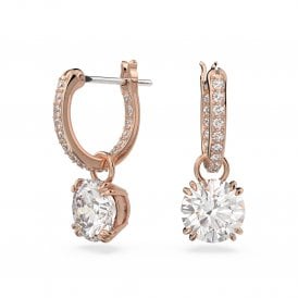 Swarovski Stilla Rose Gold Tone Plated Drop Earrings 5639975