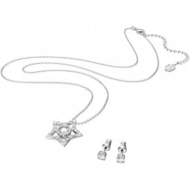 Swarovski White Rhodium Plated Stella Set 5622729