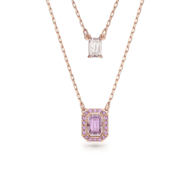 Swarovski Una Rose Gold Tone Plated Layered Necklace 5640558