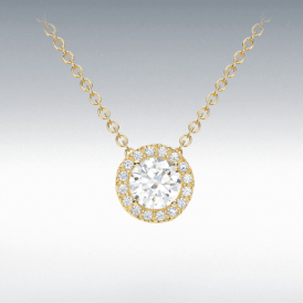 9CT Yellow Gold Slider Pendant Adjustable Necklace