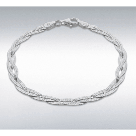 Sterling Silver Flexible Herringbone Bracelet