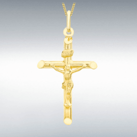 9CT Yellow Gold Medium Crucifix Pendant